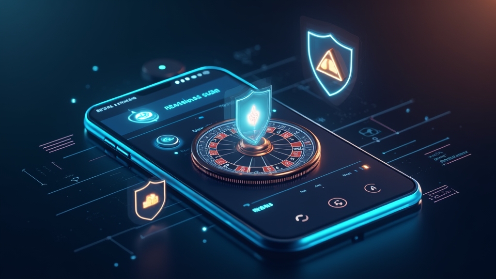 Android-Gerät mit Sicherheits- und Update-Symbolen