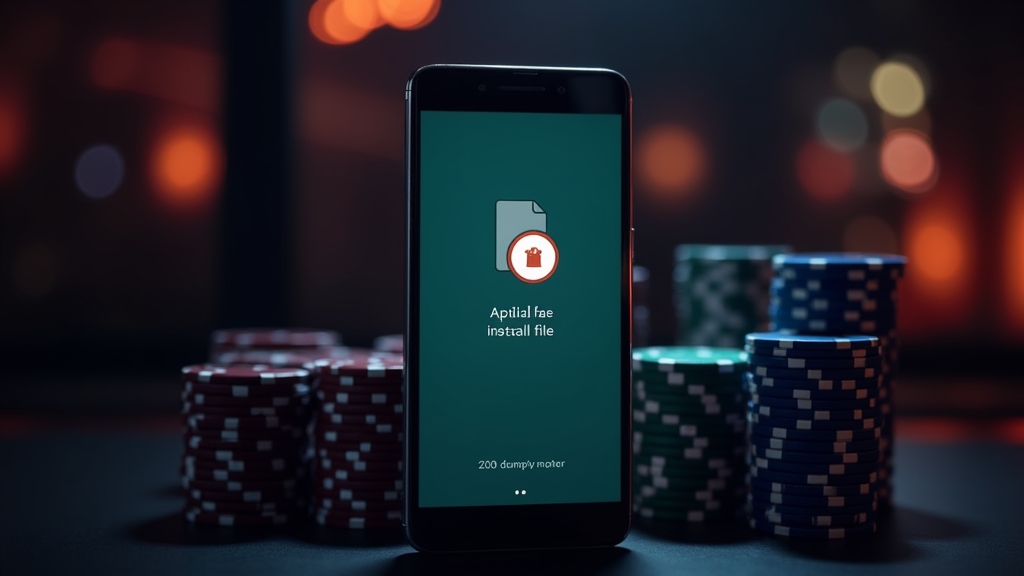 Android-Smartphone mit APK-Installationsbildschirm